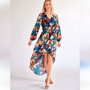 NWT Luxedo Abstrct Print Tulip Dress